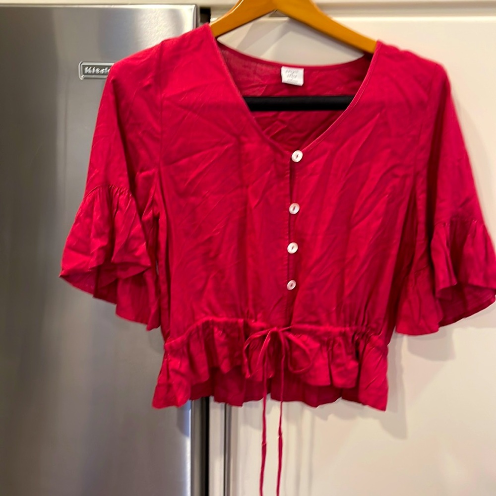 Patrons of Peace - ruffle sleeve blouse